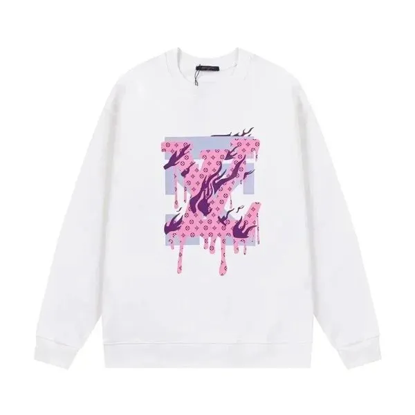 Louis Vuitton Crewneck Sweatshirt Pink Monogram Drip Print