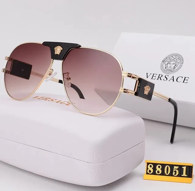 Versace Aviator Sunglasses Medusa Head Detail
