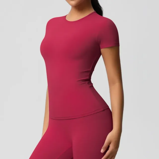 7103 short sleeves-rouge red