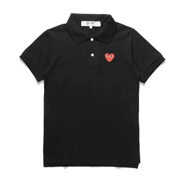 Comme des Garçons Polo Shirt Red Heart Logo