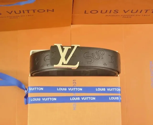 Louis Vuitton LV x Supreme Belt Monogram Empreinte Leather