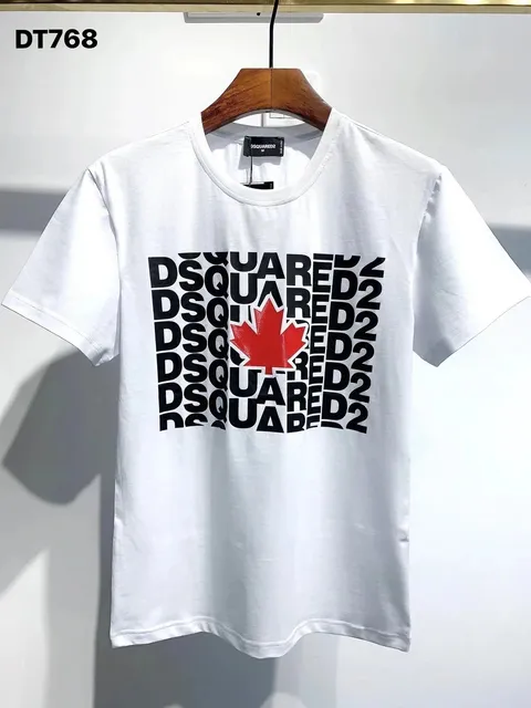 Graphic T-Shirt DSQUARED2 Logo Print with Maple Leaf