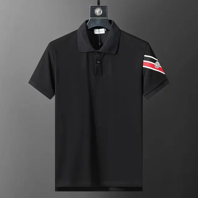 Moncler Polo Shirt Logo Stripe Sleeve
