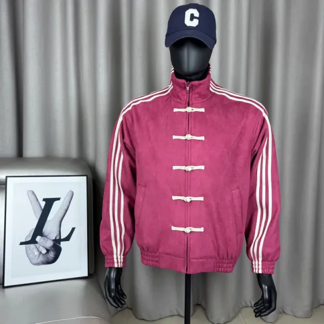 Adidas Mandarin Collar Jacket Three-Stripe