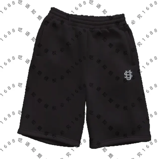 大logo黑色短裤