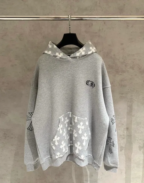 Chrome Hearts Hooded Sweatshirt Cross Print