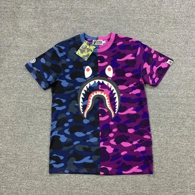 BAPE Shark Hoodie Tee Split Camo