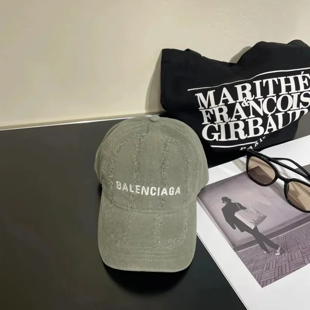 Balenciaga Baseball Cap Distressed Logo