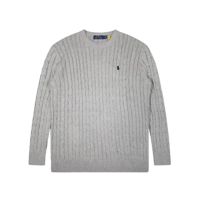 Polo Ralph Lauren Cable Knit Sweater Heather Grey