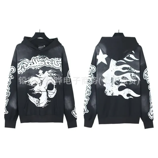 Hellstar Hooded Sweatshirt Om Symbol Print