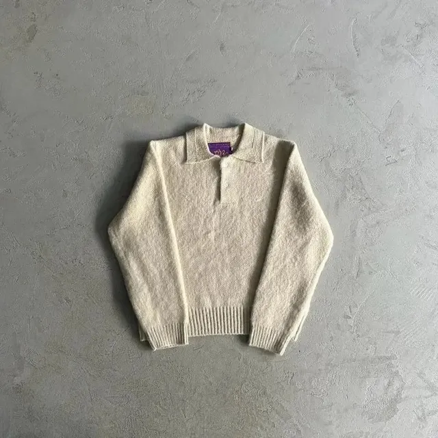 polo毛领大C/米色