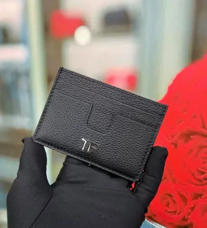 Tom Ford Card Holder Pebbled Leather