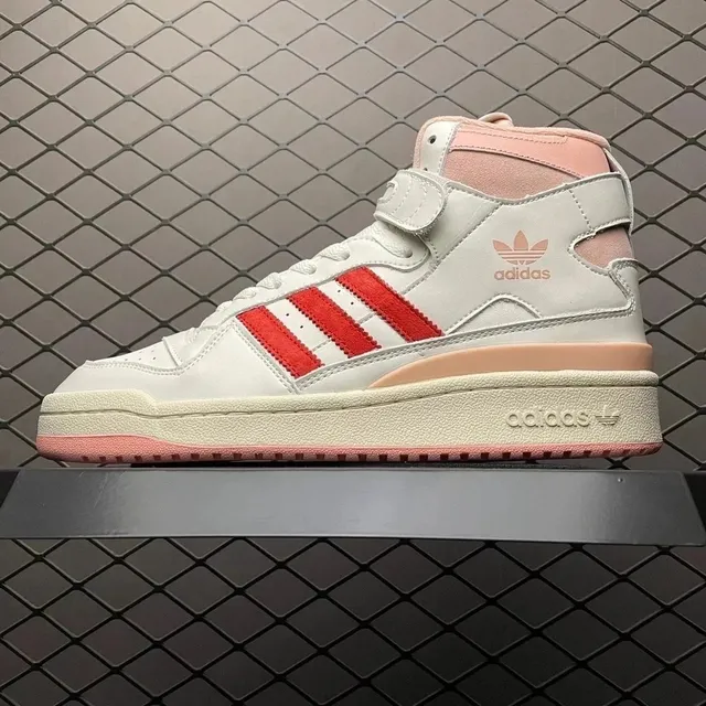 阿迪84板鞋粉白高帮 H01670