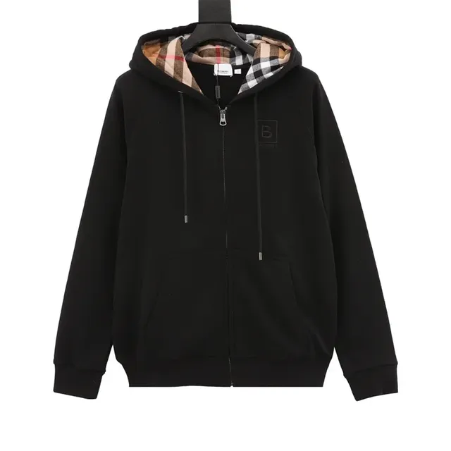 Burberry Zip-Up Hoodie Check Lining