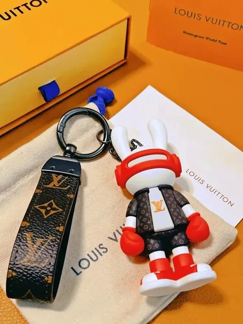 Louis Vuitton × KAWS Bunny Keychain Monogram Canvas