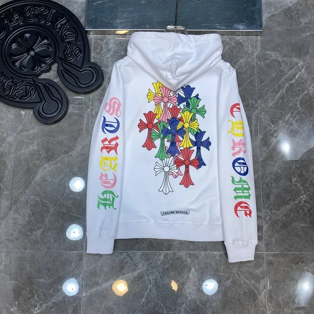 Chrome Hearts Hoodie Multicolor Cross Print