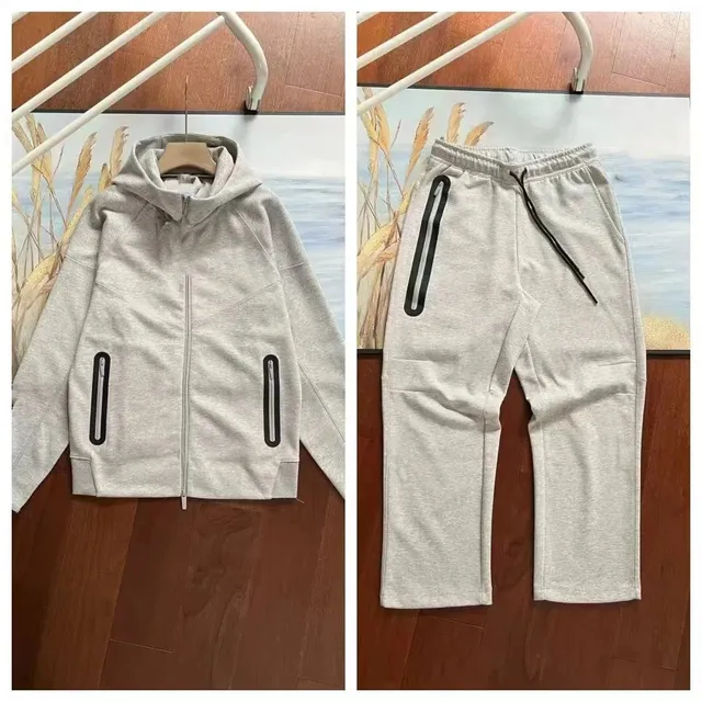 Nike Tech Fleece Hoodie and Joggers Heather Grey