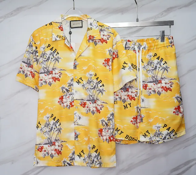 Gucci Hawaiian Print Set Palm Tree and Floral