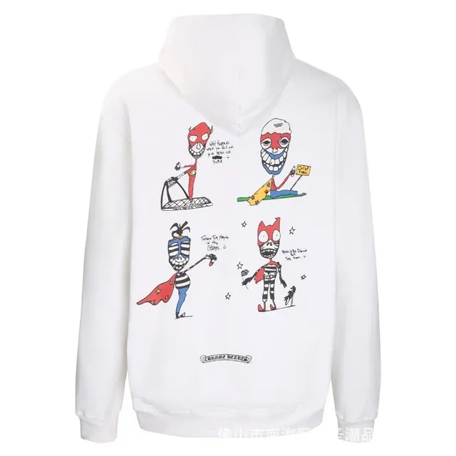 Chrome Hearts Hoodie Cartoon Graphic Print