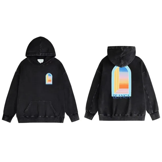 Casablanca Hooded Sweatshirt Sunset Arch Print