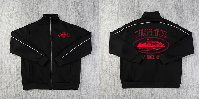 Corteiz Track Jacket Red Logo