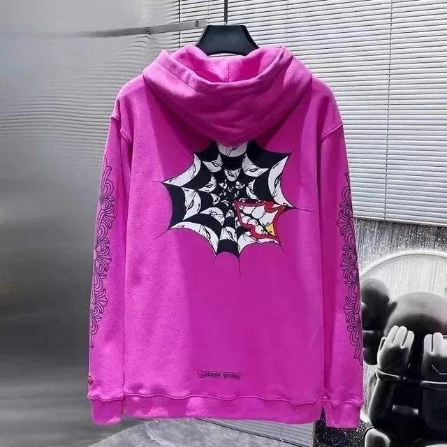 Chrome Hearts Hoodie Spider Web Graphic
