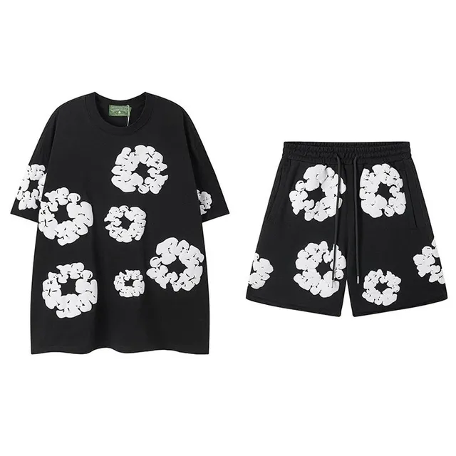 Corteiz Flower Print Set Cloud Flower Graphic