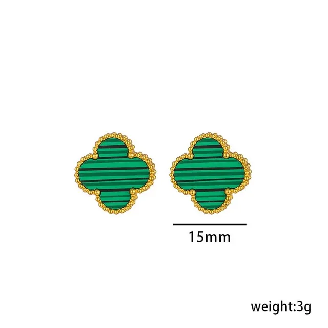 6606 绿贝耳钉 1.5CM