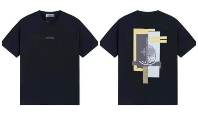Stone Island Graphic T-Shirt Abstract Patch Print