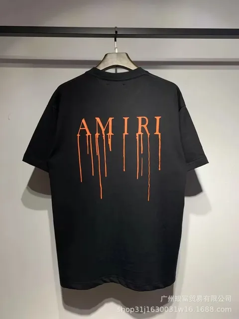 Amiri Logo Tee Dripping Logo