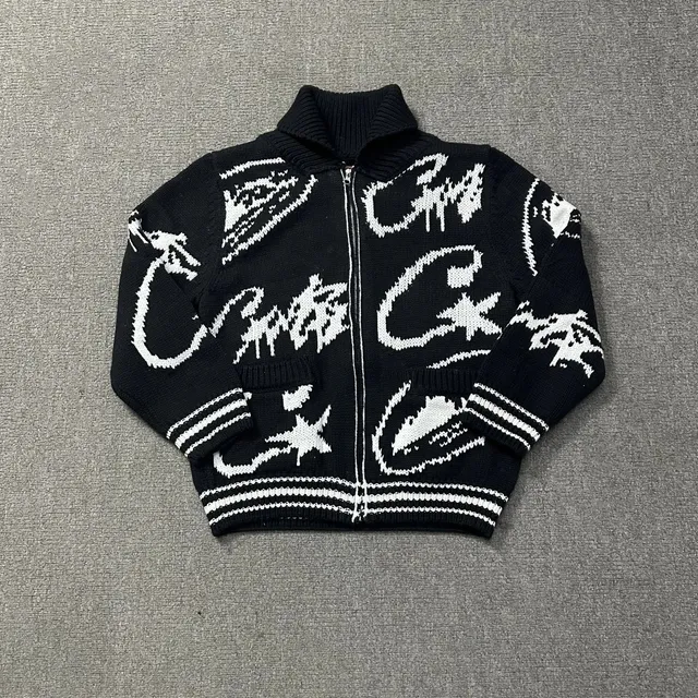 Chrome Hearts Zip-Up Knit Sweater