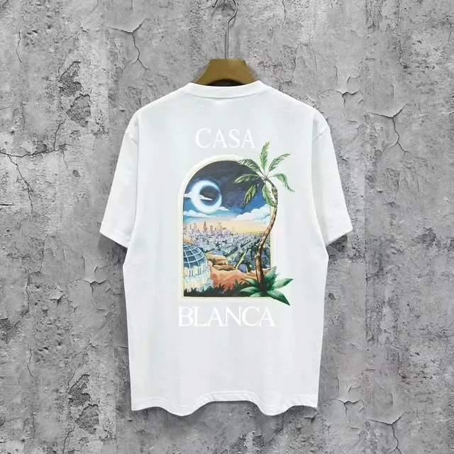 Casablanca Graphic Tee Casa Blanca Palm Print