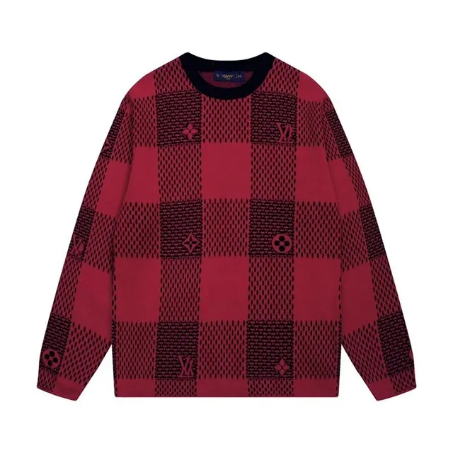 Louis Vuitton Checkered Knit Sweater Monogram Grid