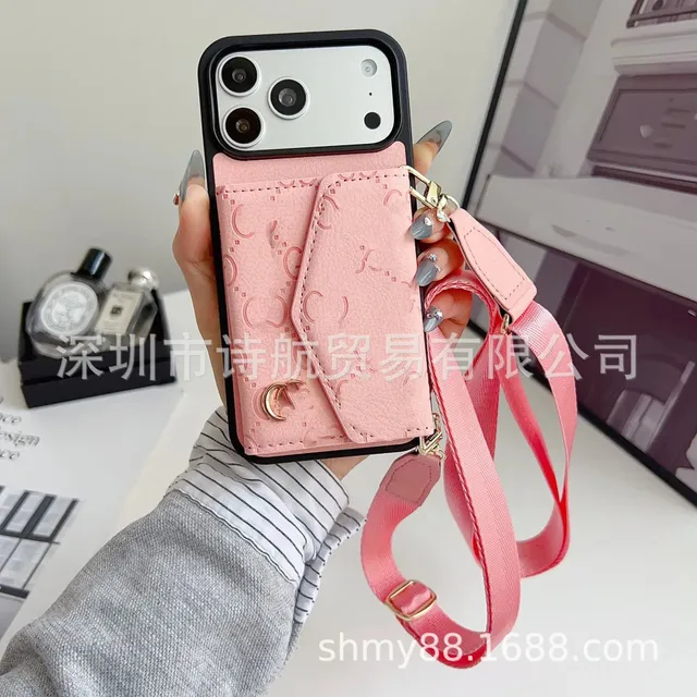 Gucci Phone Wallet Strap Case Embossed Logo