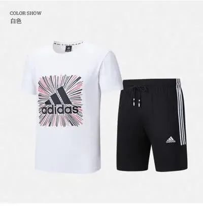 Adidas T-Shirt and Shorts Set Graphic Print