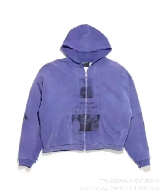 Zip-Up Hoodie Graphic Print
