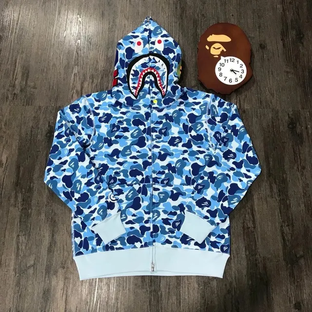 BAPE Shark Hoodie Blue Camo