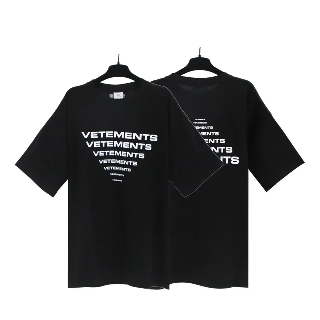 Vetements Logo Print T-Shirt Stacked Logo