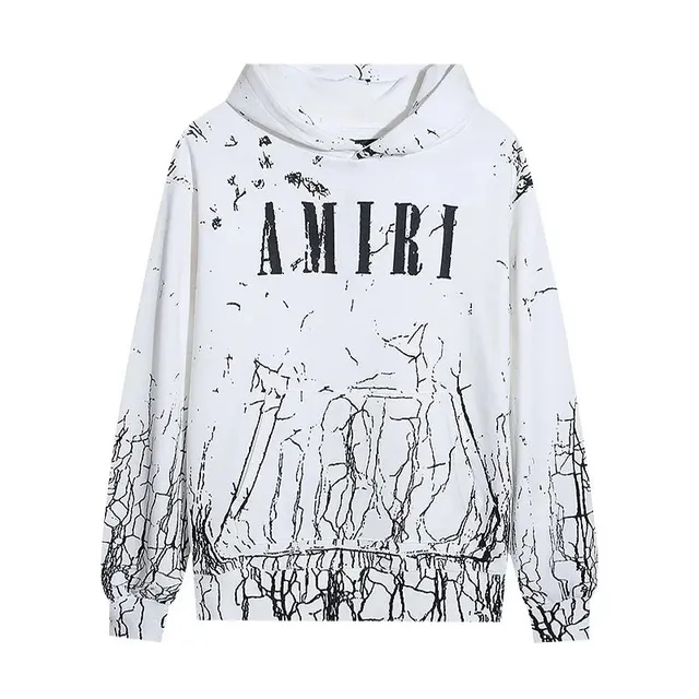 Amiri Hooded Sweatshirt Cracked Print