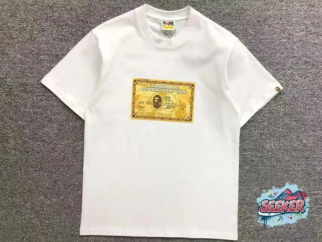BAPE Graphic Tee Gold Card Print
