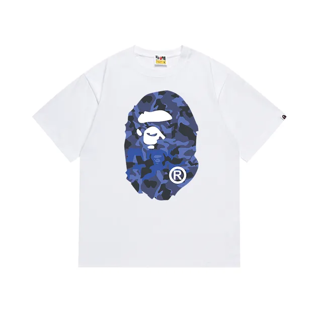 BAPE Shark Tee Blue Camo Ape Head