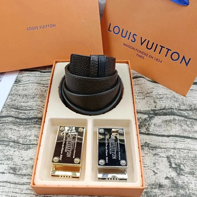 Louis Vuitton Reversible Belt Monogram Empreinte Leather