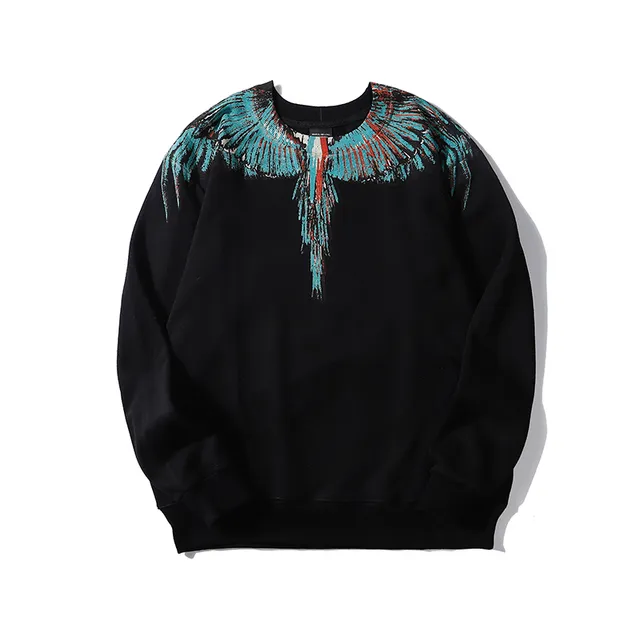 Marcelo Burlon Wings Sweatshirt Turquoise Wings Print