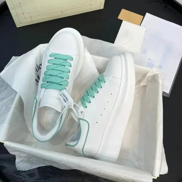 Alexander McQueen Oversized Sneaker White with Mint Green Laces