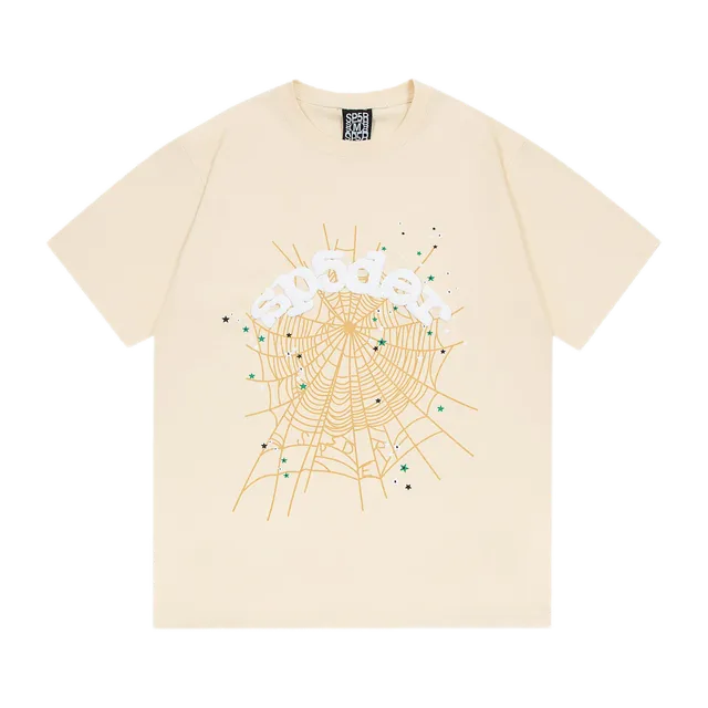 Sp5der Spider Web Graphic Tee Spider Logo with Stars