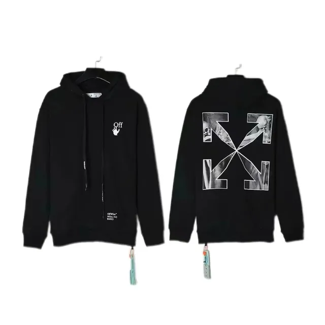 Off-White Zip-Up Hoodie Arrow Print