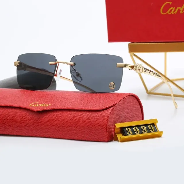 Cartier Sunglasses Gold Frame with Panther Temples