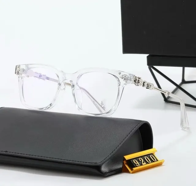 Chrome Hearts Eyeglasses Crystal Frame with Cross Accents