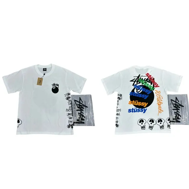 Stüssy Graphic T-Shirt Multi-Logo Skull Print