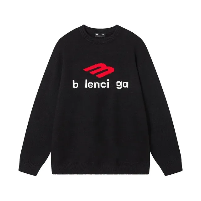 Balenciaga Knit Sweater Logo Intarsia